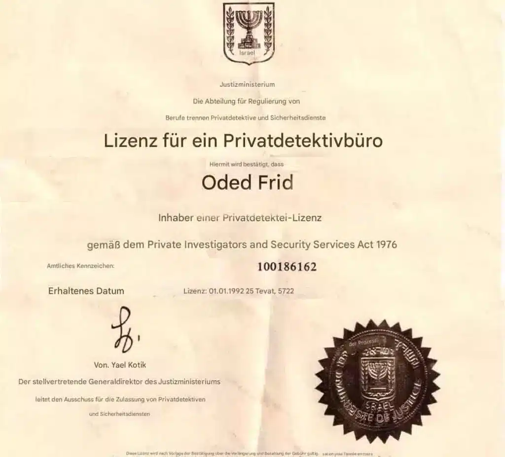 Enquête privée en Israël pour francophones